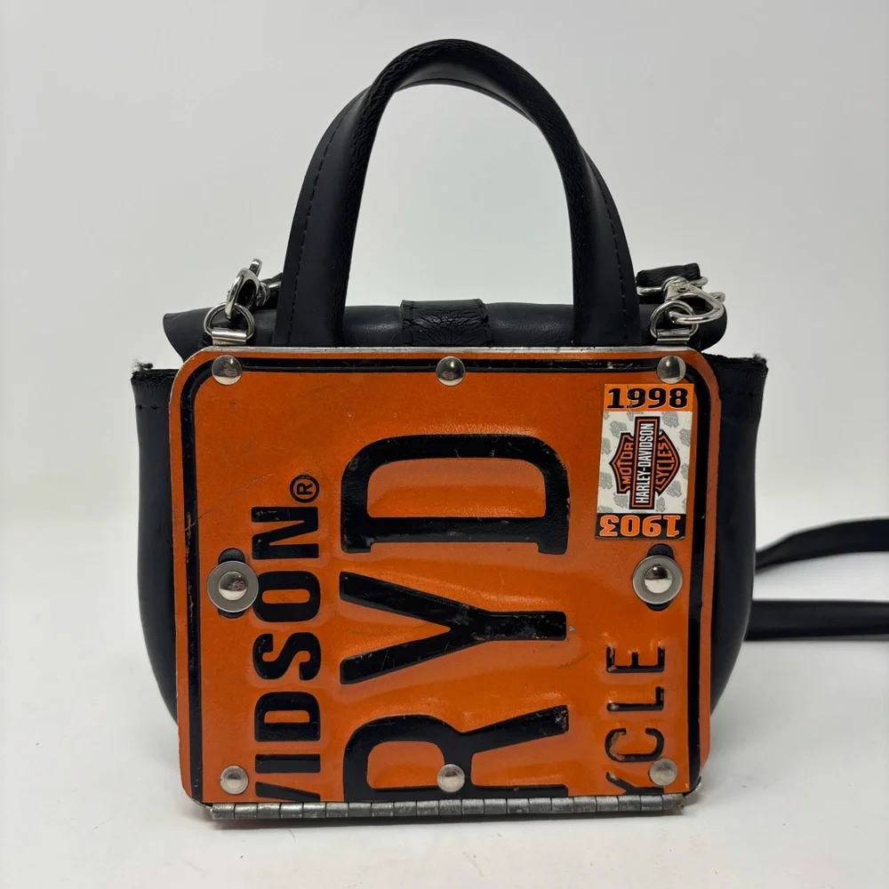 Harley-Davidson Little Earth License Plate Bag Purse Handbag Crossbody - Picture 2 of 16